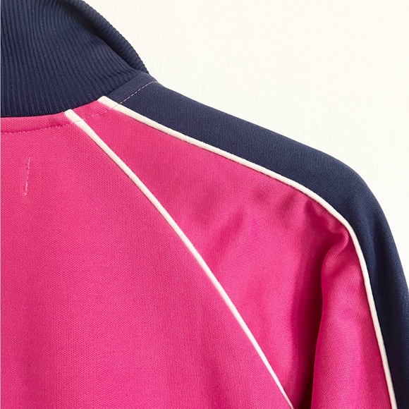 Fred Perry Pink Navy Blue Stripe Zip Up Track Jacket  US Size 4 / UK Size 8 - Picture 4 of 9